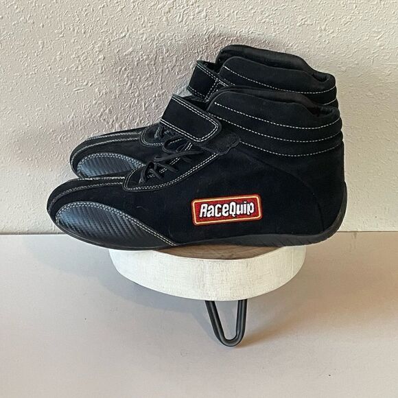 EUC RaceQuip Mens Go Cart Black Racing Shoes Size 12 - Picture 1 of 6